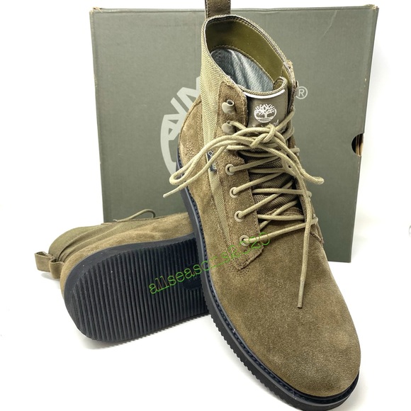 Timberland 6”Prm Vibram WP Mid Men Boot Green Sued - Picture 8 of 12